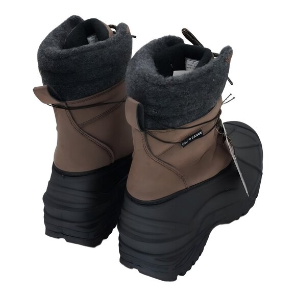 Polar Range Mens Tasco Cold Weather Snow Boots Brown Size 10